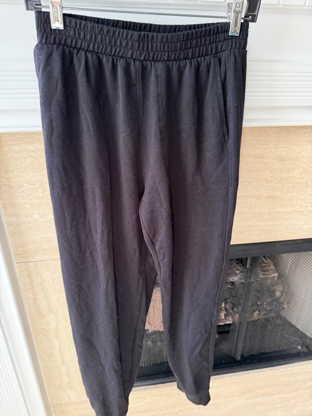 Black Elastic-Waist Jogger Pants